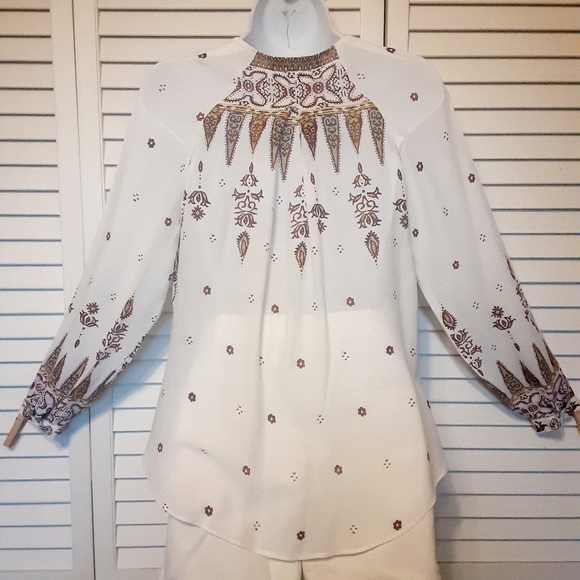 Boho Style Silence + Noise Long Sleve Open Front High Low Blouse - Picture 10 of 15